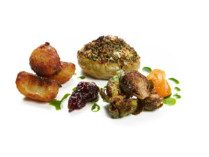 Globe artichoke stuffed with seasonal vegetables and cracked wheat